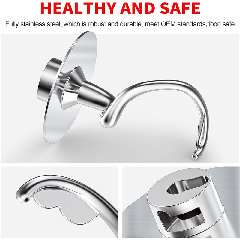 Commercial Kitchen Aid Mixer - Stainless Steel Spiral Dough Hook For