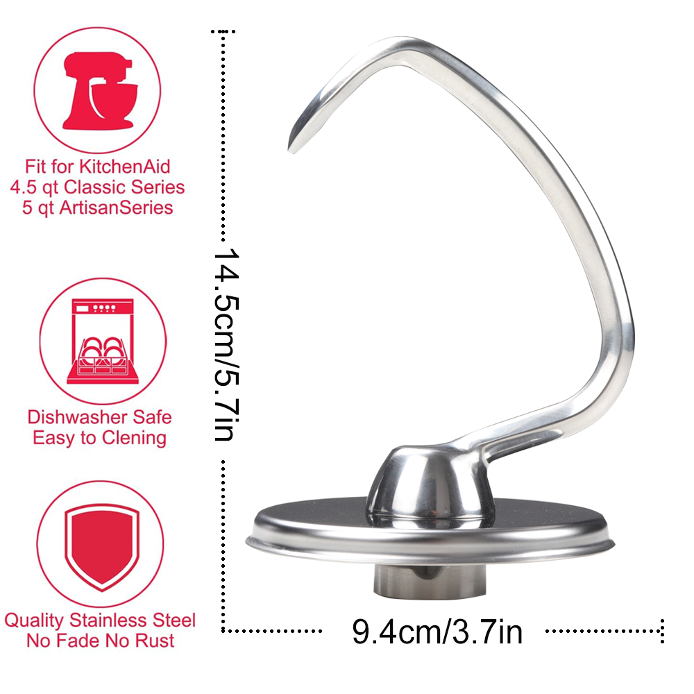 Stainless Steel Dough Hook for - đánh giá và giá Commercial Kitchen Aid Mixer