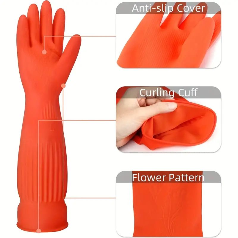 1Pair Lengthen Dishwashing Cle - đánh giá và giá Commercial Kitchen Gloves