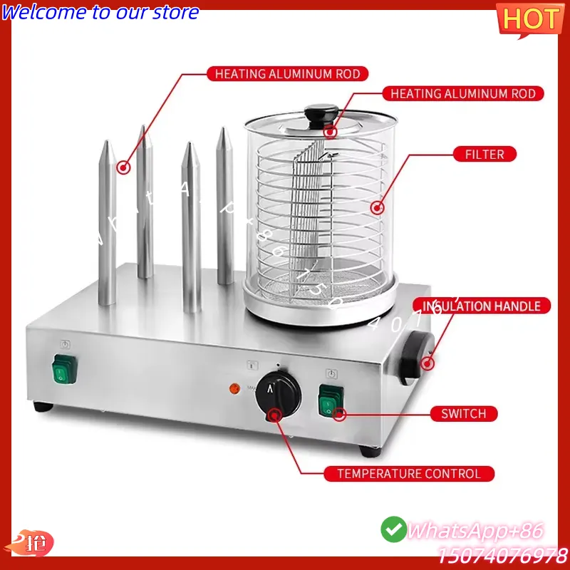 2026 Bread Steamer Warmer Auto - đánh giá và giá Hot Dog Roller Grill