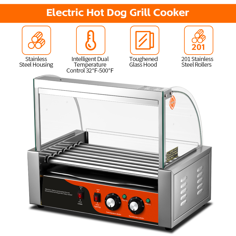 Commercial Electric Stainless  - đánh giá và giá Hot Dog Roller Grill