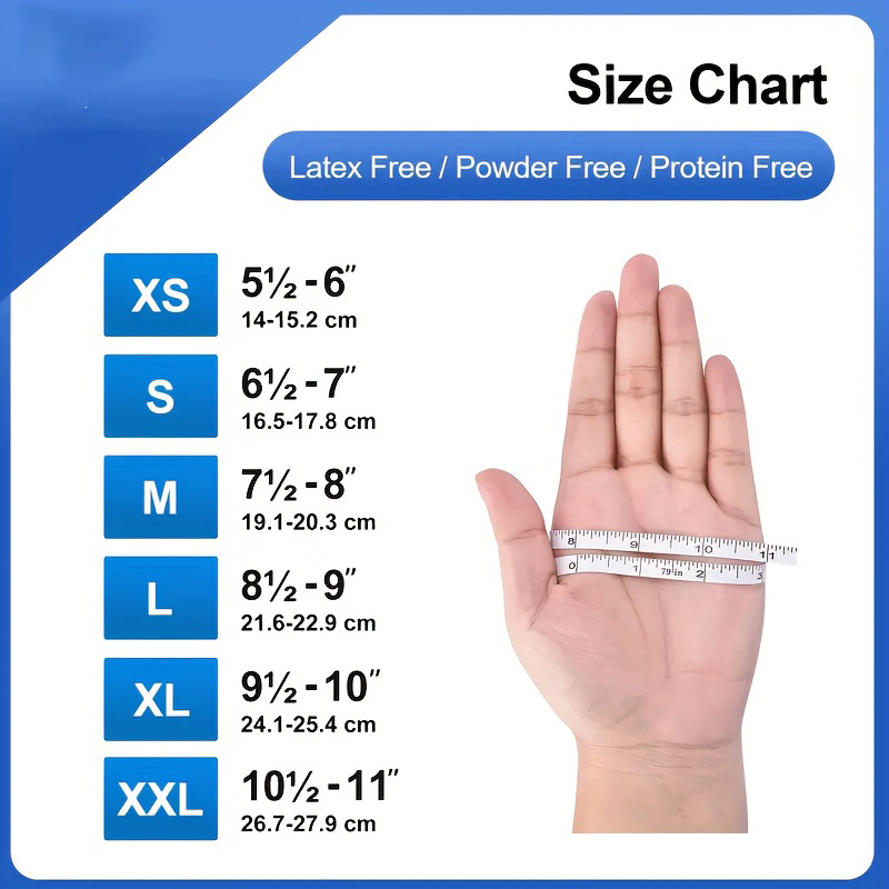 50/100PCS Blue Nitrile Gloves  - đánh giá và giá Commercial Kitchen Gloves