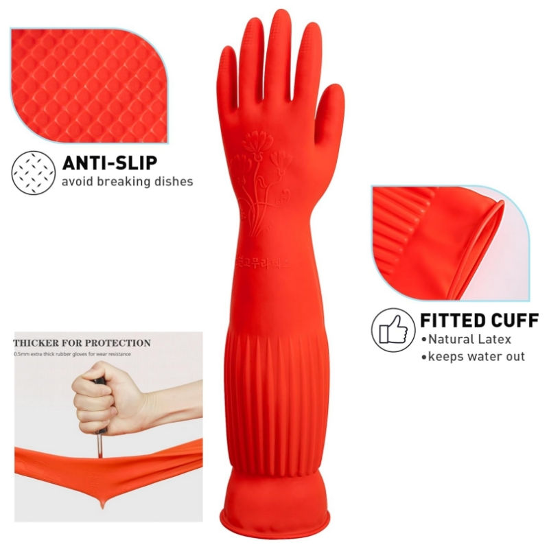 45CM Extra-Long Rubber Cleanin - đánh giá và giá Commercial Kitchen Gloves
