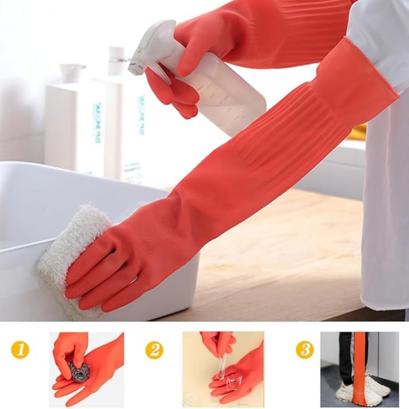 45CM Extra-Long Rubber Cleanin - đánh giá và giá Commercial Kitchen Gloves