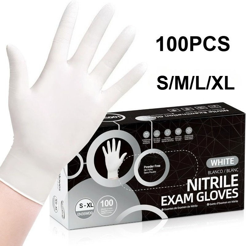 10-100PCS White Disposable Nit - đánh giá và giá Commercial Kitchen Gloves