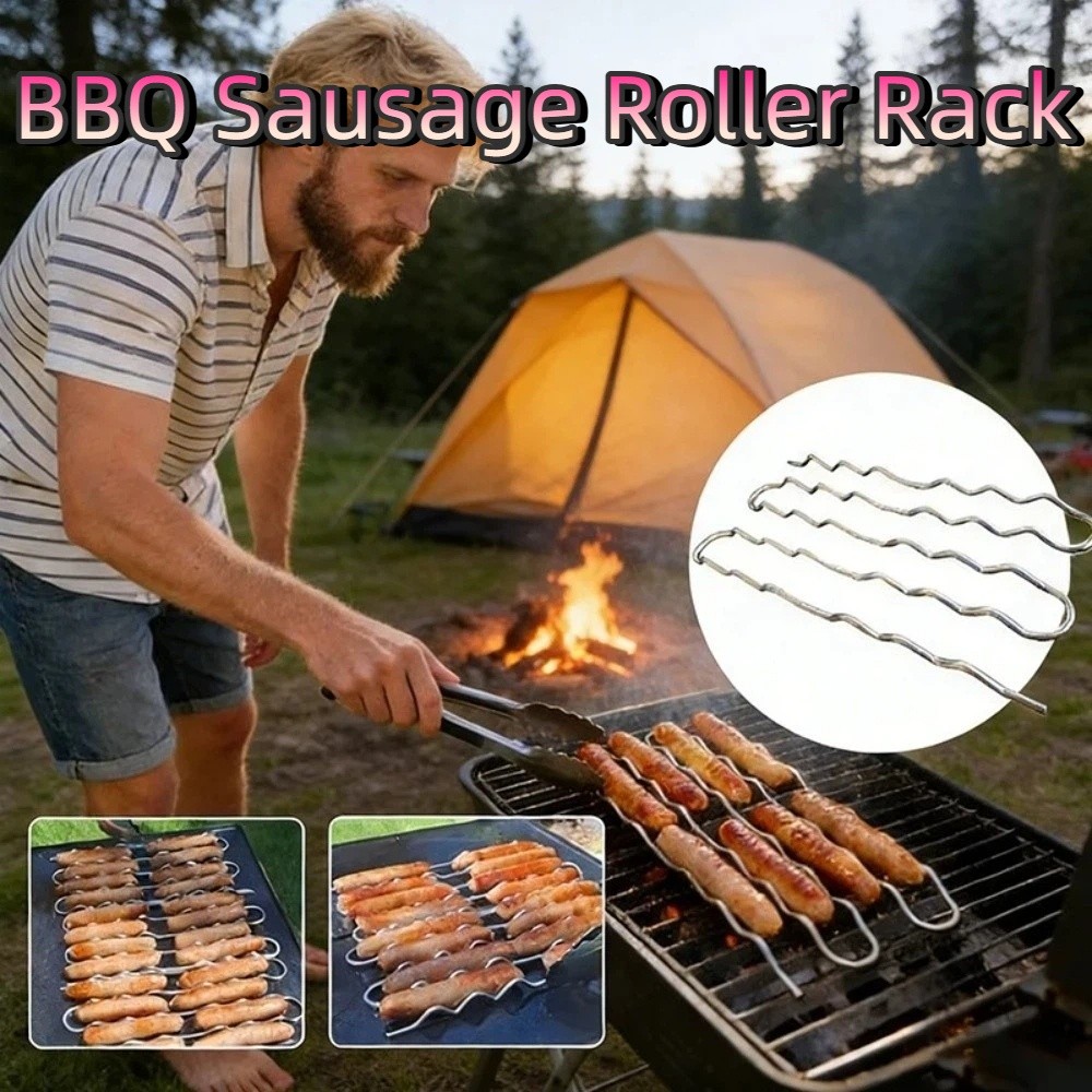 Stainless Steel BBQ Sausage Ro - đánh giá và giá Hot Dog Roller Grill