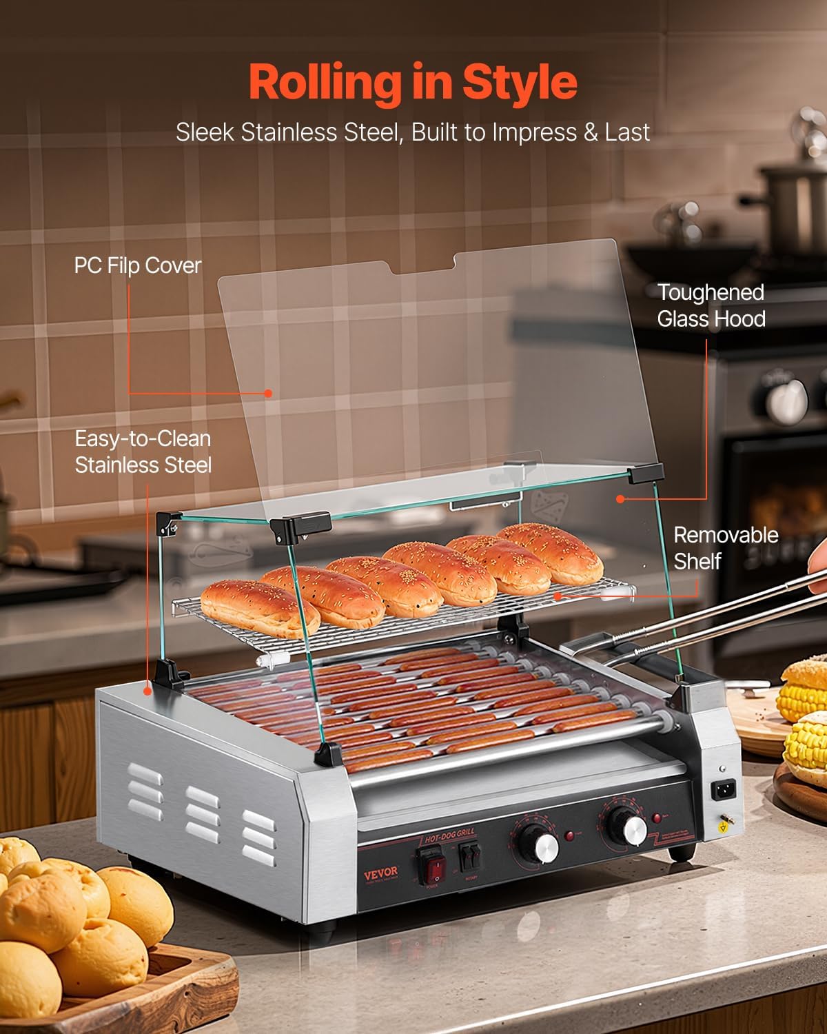 Hot Dog Roller, 30 Hot Dog 11  - đánh giá và giá Hot Dog Roller Grill