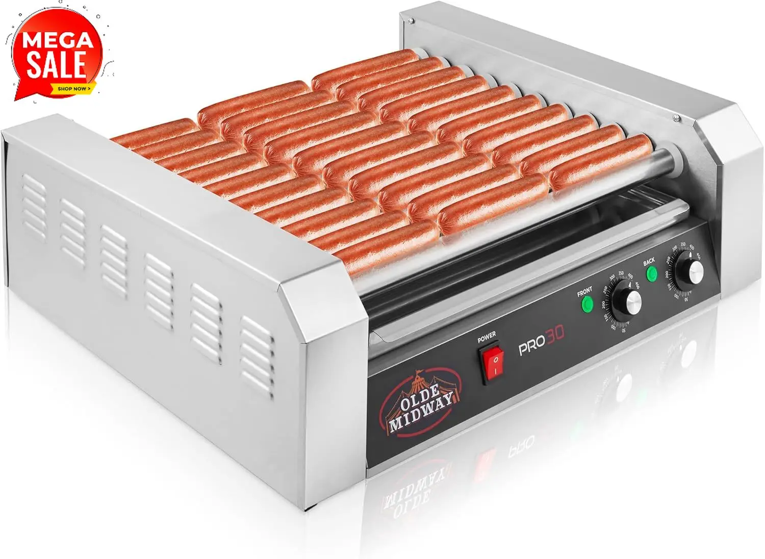 Electric 30 Hot Dog 11 Roller  - đánh giá và giá Hot Dog Roller Grill