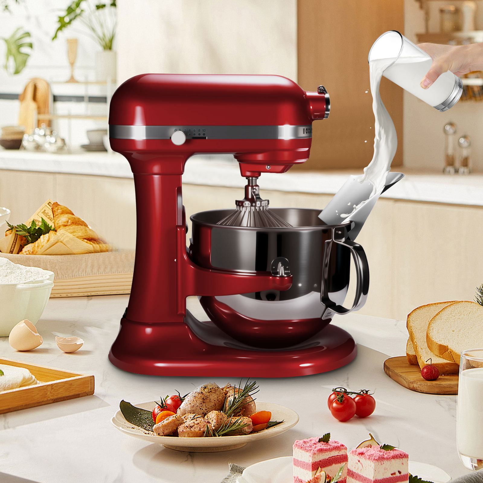 1pc Stainless Steel Tipping Gu - đánh giá và giá Commercial Kitchen Aid Mixer