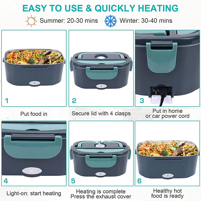 1.5 L 60W Electric Lunch Box F - đánh giá và giá Food Warmer Display